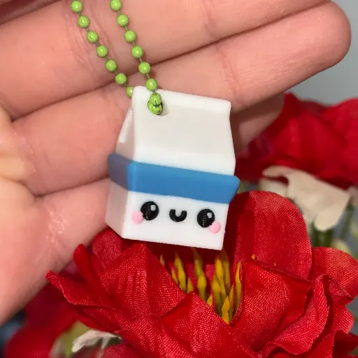 Cutesy Milk Keychain